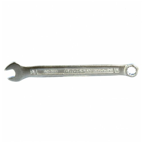 Ключ комбинированный 6 мм, CrV, холодный штамп GROSS ключ комбинированный gross 15125 6 мм