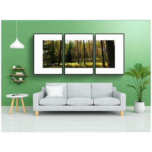 фото Набор модулных постеров для интерьера "финляндия, лес, природа" 60x90 см. в тубусе, без рамки lotsprints