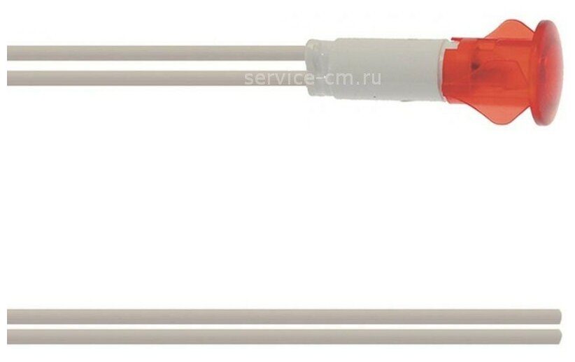 Prof Индикатор красный 240 В, ø 13 -10 мм, 120°C, 200 мм, 950028