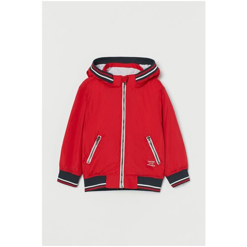 Ветровка нейлоновая H&M, легкая куртка для мальчика, цвет красный, размер 92