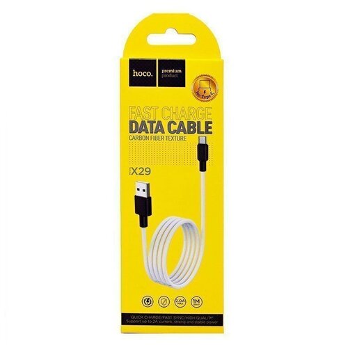 Кабель USB HOCO X29 Superior для Type- C, 2.0 A, длина 1.0 м, белый кабель hoco x29 microusb 1 метр цвет черный
