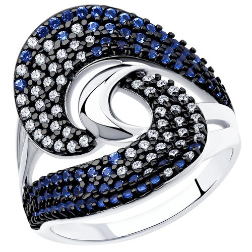 фото Sokolov кольцо из серебра с фианитами 94013223, размер 18.5