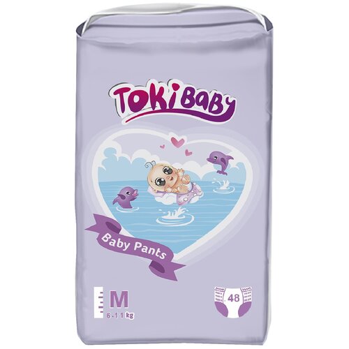 ___ Подгузники-трусики детские TokiBABY размер M, 48шт