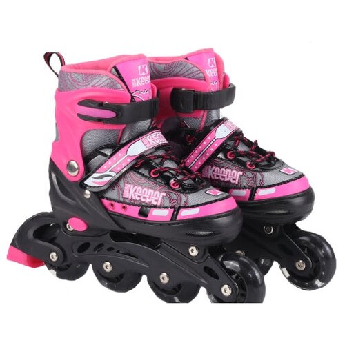 Ролики раздвижные (колеса PU 64мм со светом, р-р M 34-37) в сумке 40*36,2*9,8 см