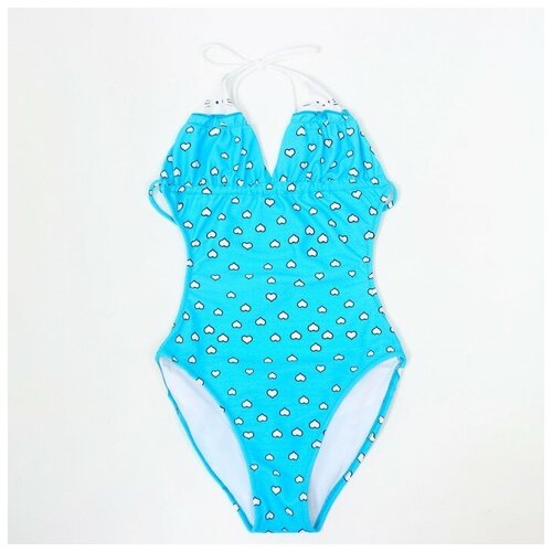 фото Купальник слитный для девочки а.131026a-48, цвет голубой, рост 122 rubi