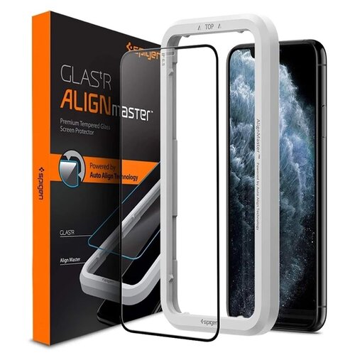 Защитное стекло SPIGEN для iPhone 11 Pro / XS / X - AlignMaster Full Coverage - AGL00114 защитное стекло для iphone x xs 11 pro full glue zeepdeep 20d