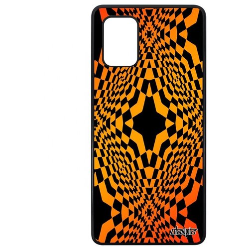 фото Модный чехол на смартфон // galaxy a71 // "иллюзия звезда" волна фон, utaupia, оранжевый