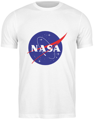 Футболка Printio 1479454 NASA | наса, размер: 3XL, цвет: белый