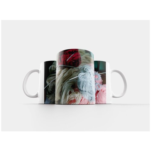 фото Кружка "шерсть, вязать, ремесло" 320 мл lotsprints