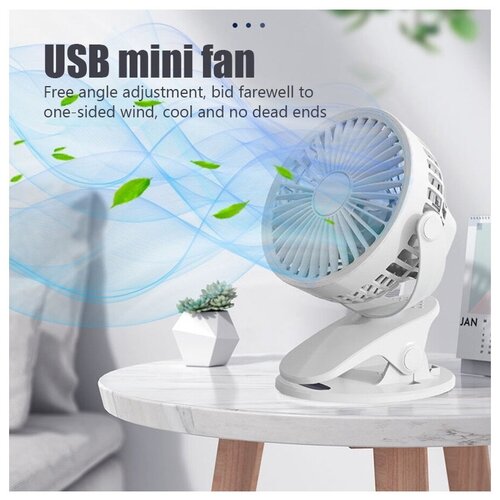 Вентилятор на прищепке в авто и дом Rapture Free AirFlow 101 3 режима скорости АКБ 1200 белый 132600₽