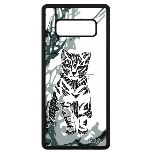 фото Простой чехол на смартфон // galaxy note 8 // "кот" котенок cat, utaupia, серый