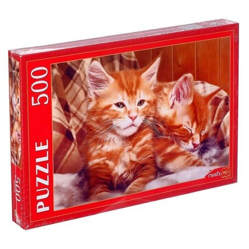 пазлы 500 деталей кайоми веселые котята Пазлы Рыжие котята Мейн-куна, 500 элементов