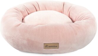 Лежак для собак и кошек Гамма Лилия круглый мини 45х45х15 см розовый