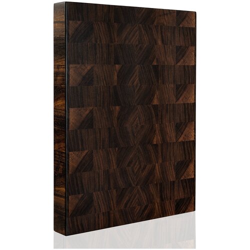 Кухонная торцевая разделочная доска из древесины Африканского дерева Амазаку SBwooD 40*30*4см