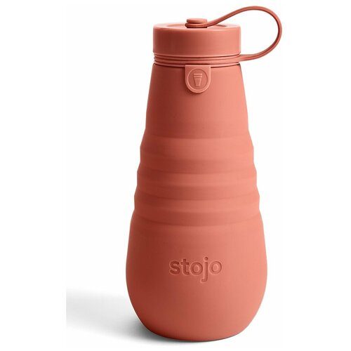 Многоразовая складная бутылка STOJO с собой из пищевого силикона / Бутылка для воды 590 мл, цвет Nutmeg