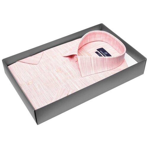 Рубашка Poggino 7002-03 цвет пастельно-розовый размер 48 RU / M (39-40 cm.) розового цвета