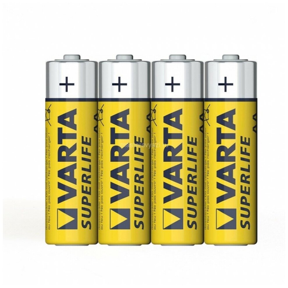 Батарейка солевая AA R6 Varta SuperLife 1.5V, 4 шт.