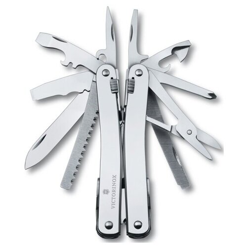 Мультитул Victorinox SwissTool Spirit X, 105 мм, 26 функций, в нейлоновом чехле мультитул victorinox swisstool spirit x 3 0236 n 105мм 36 функций серебристый подарочная коробка