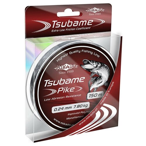 Леска мононить Mikado TSUBAME PIKE 0,30 (150 м) - 11.20 кг.