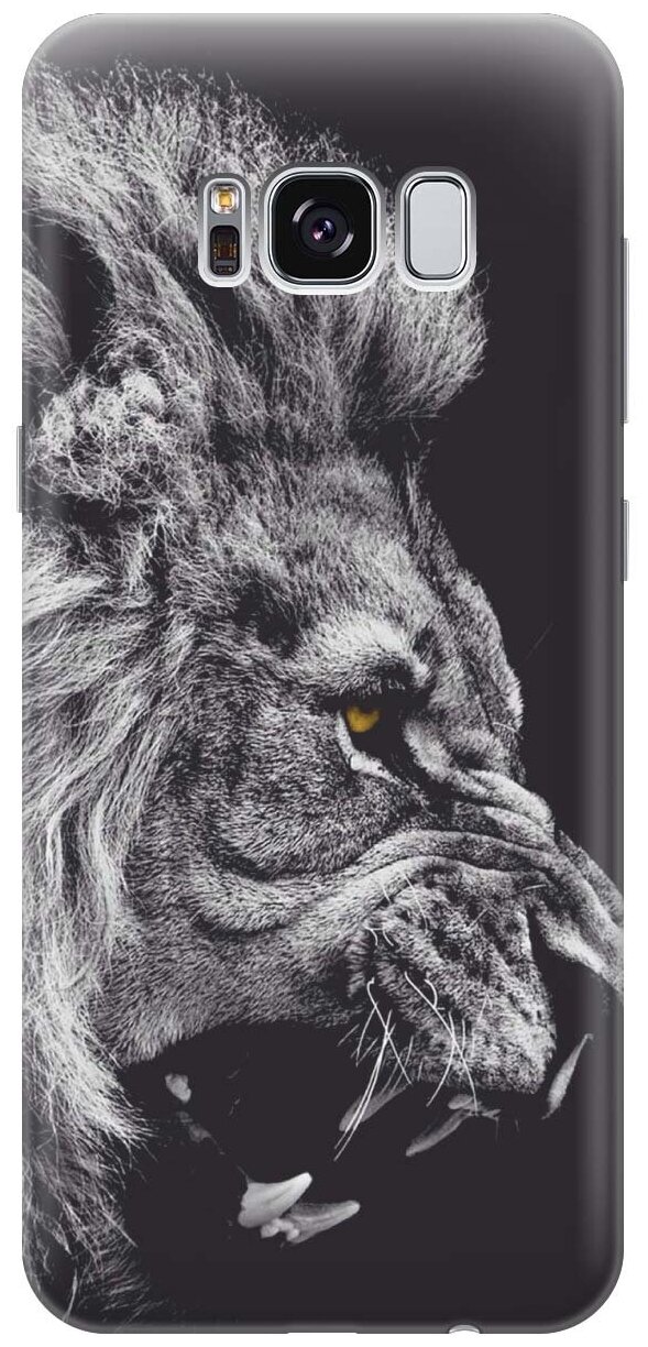 GOSSO Ультратонкий силиконовый чехол-накладка для Samsung Galaxy S8 с принтом "Морда льва"