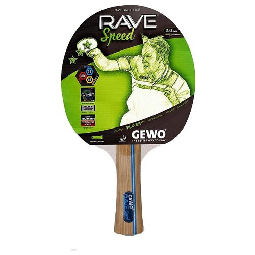 фото Ракетка для настольного тенниса gewo rave speed, cv