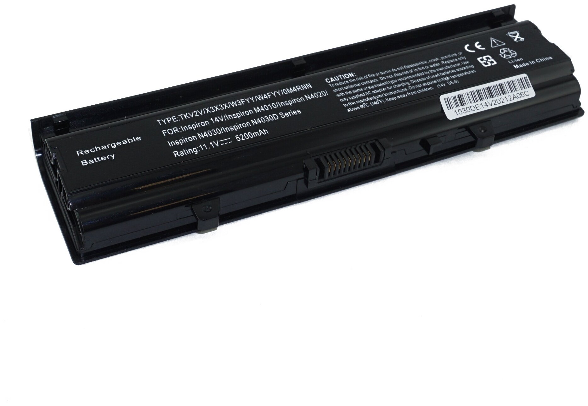 Аккумулятор TKV2V для Dell Inspiron 14V / 14VR / M4010 / N4020 / N4030 (W4FYY, 0M4RNN, FMHC10)