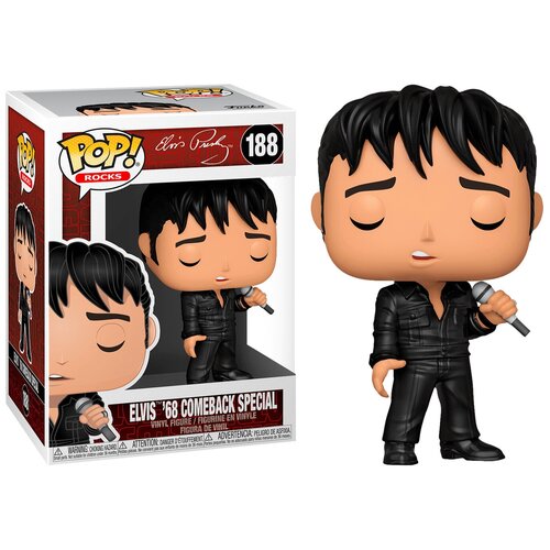 фигурка funko pop rocks elvis presley elvis 68 comeback special 40140 10 см Фигурка Funko POP Elvis Presley '68 Comeback Special из серии Rocks