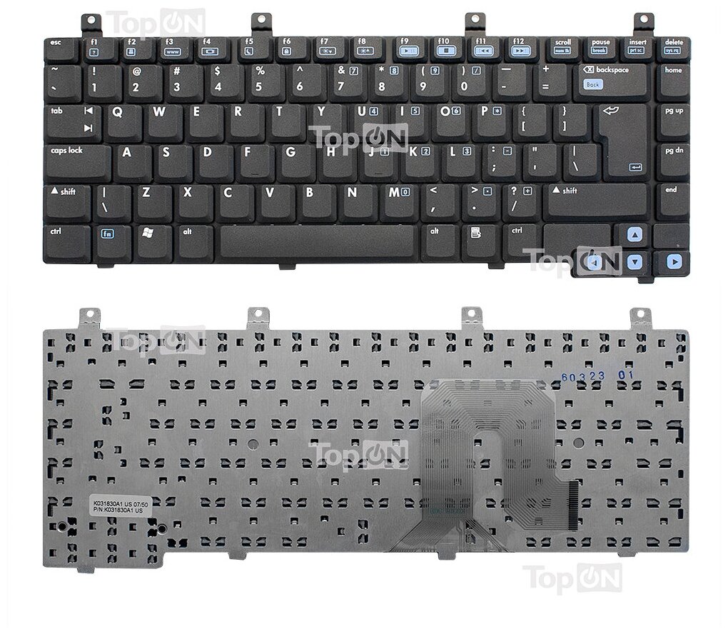 Клавиатура для ноутбука HP Pavilion DV4000 Compaq Presario V4000 Series Г-образный Enter Черная без рамки PN NSK-H3K0R 815₽