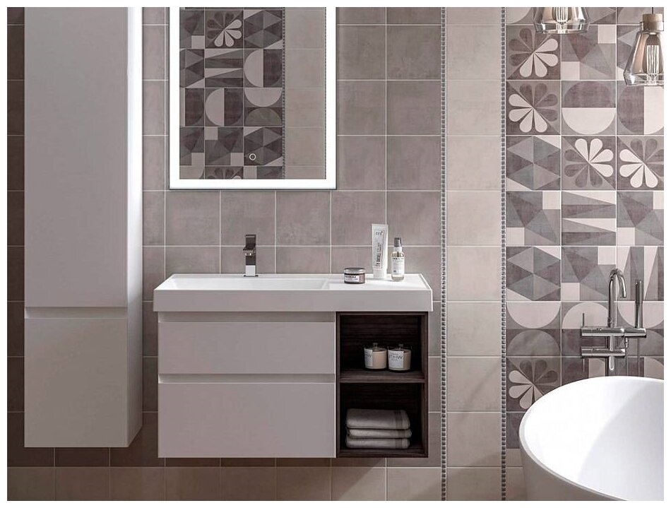 Раковина Kerama Marazzi Cubo 90 L CU. wb.90lh Белая глянцевая