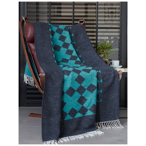 фото Karna плед kalmar цвет: бирюзовый, синий (200х220 см)