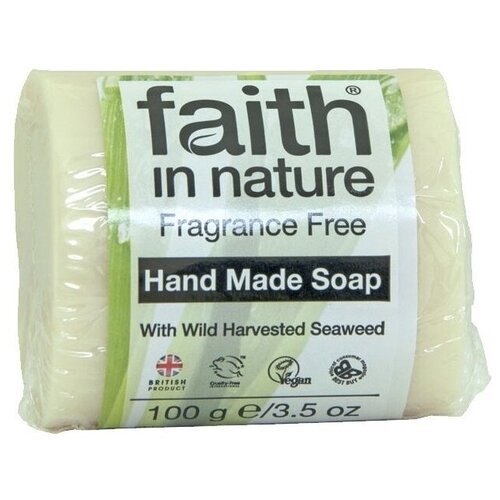 Мыло ручной работы faith in nature без запаха с экстрактом Морских водорослей 100 г