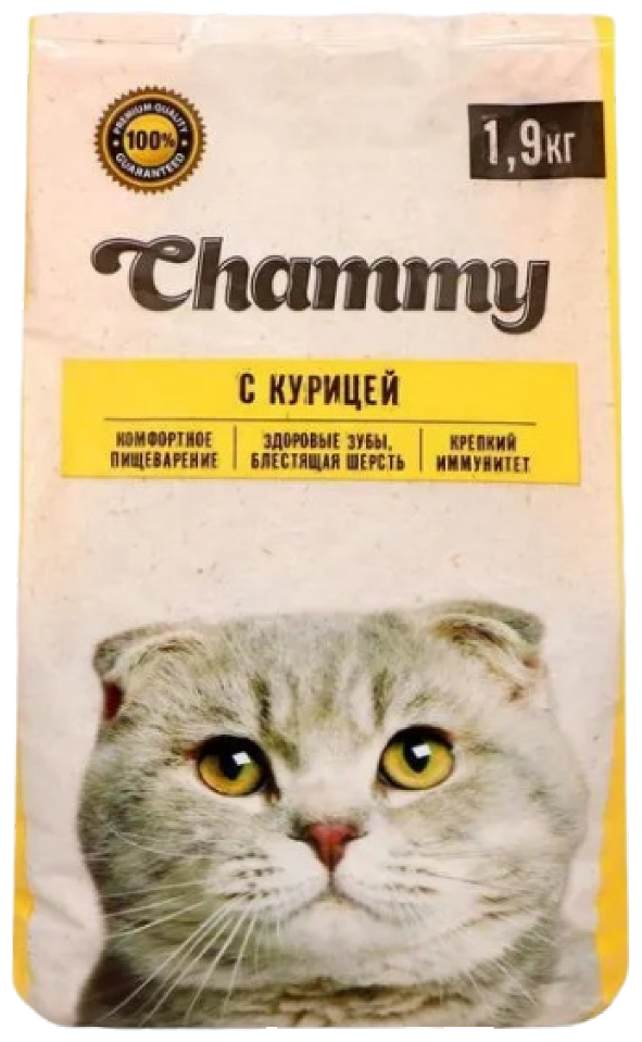 Полнорационный сухой корм Chammy для кошек с курицей, 1.9 кг - фотография № 5