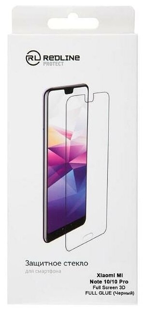 Защитный экран Xiaomi Mi Note 10/10 Pro Full Screen (3D) tempered glass FULL GLUE черный