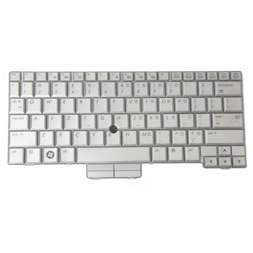 клавиатура для ноутбука hp elitebook 2730p 2710p серебряная с джойстиком Клавиатура для ноутбуков HP EliteBook 2710P, 2730P, US, PointStick, Silver