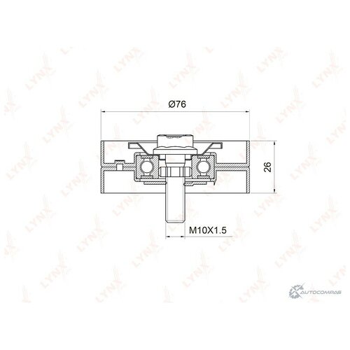 lynxauto pb-7028 Ролик руч.ремня vw golf,bora/seat 1.4,1.6l