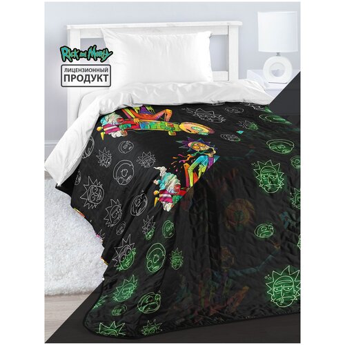 Полутороспальное стеганое покрывало / на кровать / для детей / 100% Хлопок 