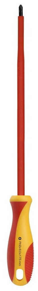 Диэлектрическая отвертка Smartbuy, крестовая PH2 x 175, до 1000 В, VDE, прорезиненная ручка