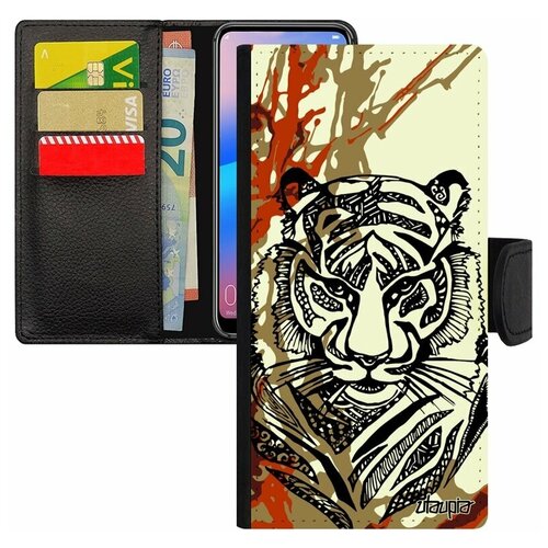 фото Чехол книжка на телефон xiaomi redmi 6a, "тигр" джунгли африка utaupia