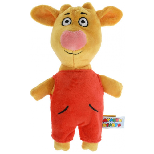 Оранжевая корова Теленок Бо 19 см озвученная мягкая игрушка телёнок бо тм мульти пульти высота игрушки 17 см в пакете