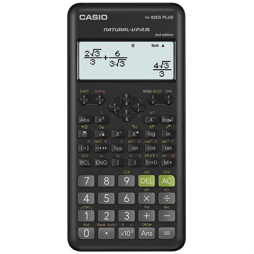 Калькулятор инженерный CASIO FX-82ESPLUS-2-WETD (162×80 мм), 252 функции, батарея, сертифицирован для ЕГЭ