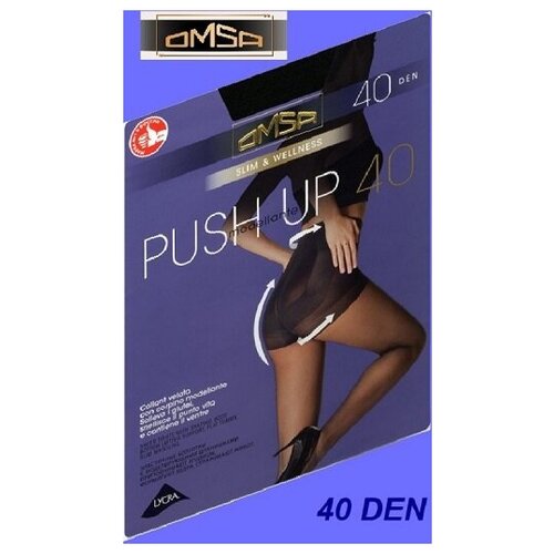 Колготки женские OMSA PUSH UP 40 den с push up эффектом (2-S черный)