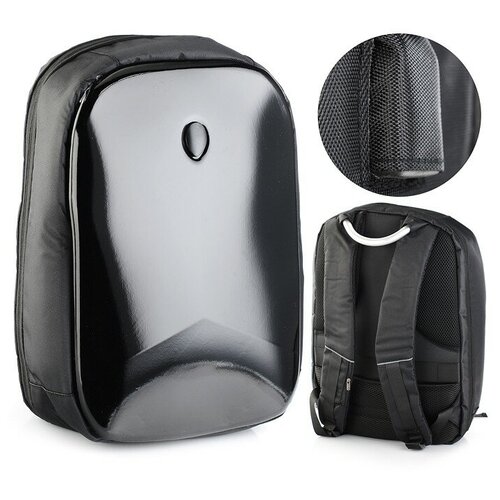 Рюкзак подростковый полужесткий,1 отделение на молнии, USB - выход, черный