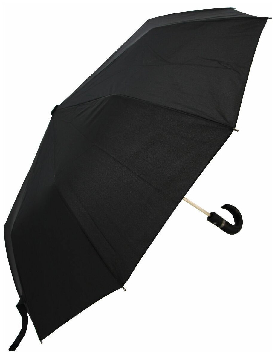 Мужской складной зонт Popular Umbrella полуавтомат 1083LN/черный 