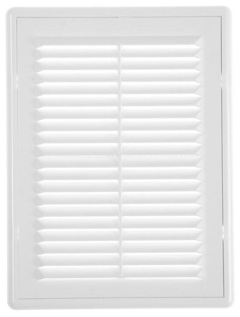 Вентиляционная решетка в рамке с сеткой 150х200 белая, пластик - фотография № 1