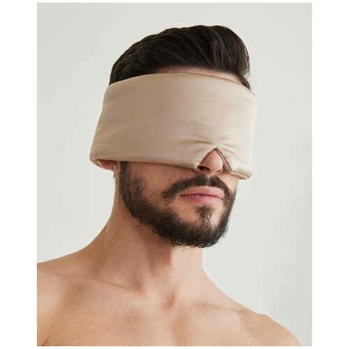 Мужская шёлковая маска Deep Sleep бежевая