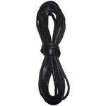 Шнурки 90см плоские черные с пропиткой - изображение