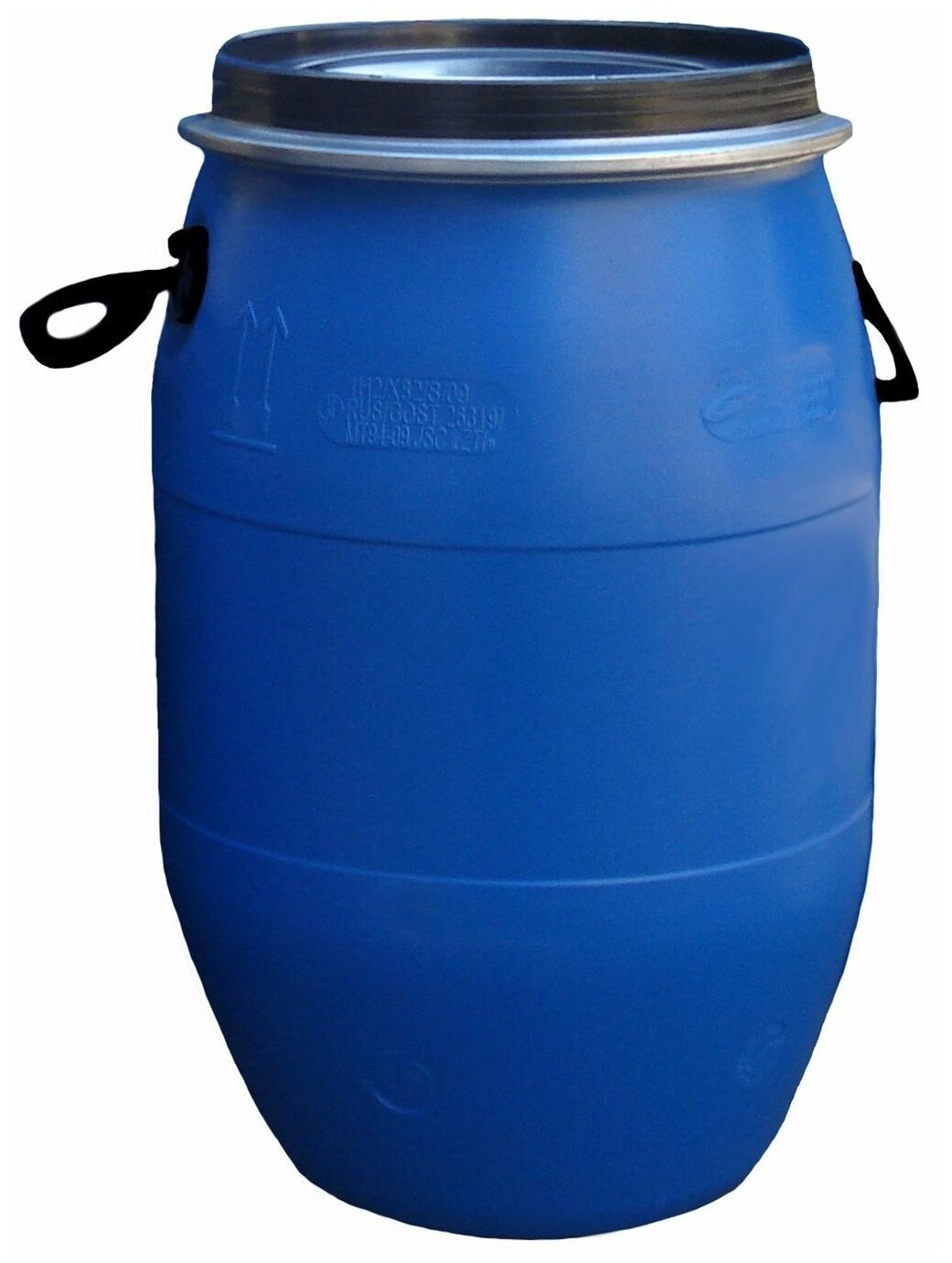 Синяя бочка-бак емкостью 65 литров, для засолки, квашения, хранения воды, растительных масел, вина, браги и др. пищевых продуктов