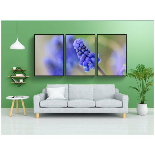 фото Набор модулных постеров для интерьера "весна, природа, цветок" 60x90 см. в тубусе, без рамки lotsprints