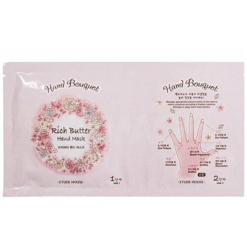 Маска-перчатки для рук с маслом ши Etude House Hand Bouquet Rich Butter Hand Mask