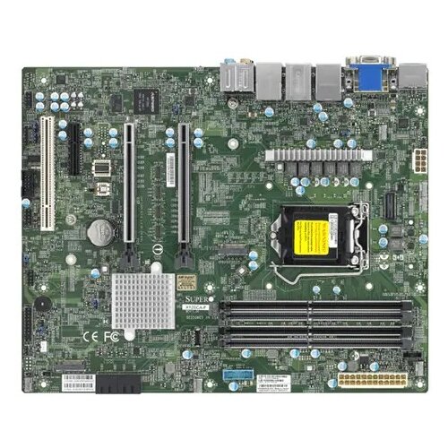 Материнская плата SuperMicro MBD-X12SCA-F-B W-1200 CPU, 4 DIMM slots, Intel W480 controller for 4 SATA3 (6 Gbps) ports, RAID 0,1,5,10, 1 PCI-E 3.0 x4, 2 PCI-E 3.0 x16 slots, bulk